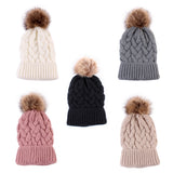 Women Winter Hats Winter Wool Hat Solid Color Women Warm Knitted Hat