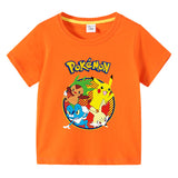 Children Pokemon Pikachu T Shirt Cotton T-shirt Casual Sports Cute