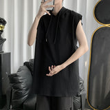 Men Sweatshirts Sleeveless T-shirt Men's Loose Short Sleeve