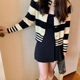 Preppy Aesthetic Sweater Spring and Autumn Retro Gentle Style Cardigan