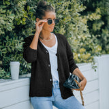 Women Fall Outfits Autumn and Winter V-neck Cardigan Knitted Coat Female Outer Sweater