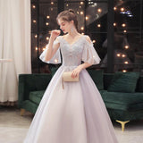 Women's Evening Dress Ball Gown Princess Quinceanera Fashion Banquet Host Performance Tulle Tutu Dress Female
