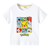 Children Pokemon Pikachu T Shirt Children's Summer Clothing Short Sleeve T-shirt Men's and Women's T-shirt