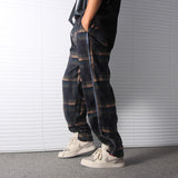 Men's Pants Vintage Plaid Pants Men's Loose Casual