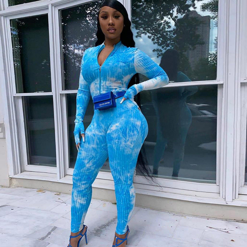 Autumn High Waist Hip Lift Tight Sports Jumpsuit