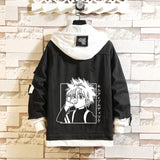 Comic Denim Jacket Anime Hole Spring and Autumn Denim Jacket
