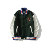 Shark Print Jacket Men'S And Women'S Youth Fashion Street Baseball Jacket Jacket