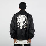 Bone Varsity Jacket Embroidery Air Force Jacket Men Loose Lapel