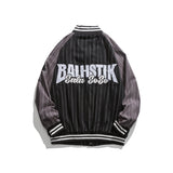 Baby Blue Varsity Jacket Autumn Leisure Baseball Clothing Baggy Coat Male