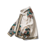 Vintage Letterman Jacket Spring Canvas Stitching Lace Flower Jacket