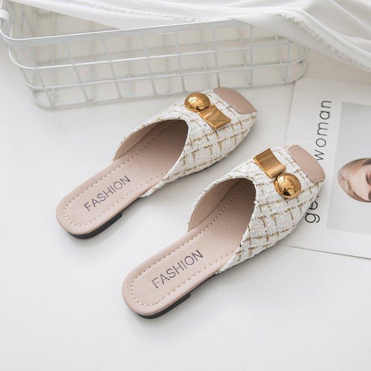 Women Open Toe Sandals Flats Spring/Summer Plaid Fashion Sandals