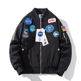 NASA Varsity Jacket Spring Casual Coat Men's and Women's Embroidered Loose