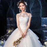 Women's Evening Dress Ball Gown Princess Quinceanera Wedding Dresses Simple Princess Tube Top Tulle Tutu Dress Formal Dress