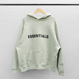 Fog Fear of God Essentials Hoodie Double Line Drop Shoulder Sweatshirt Alphabet plus Velvet Hoodie