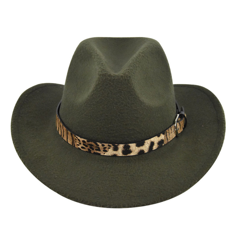 Italian Fedora Hats Fur Felt Hat Vintage Leopard Print Fedora Hat