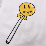 Drew House Smiley Face Short Sleeve Lollipop Cartoon Printed T-shirt for Men