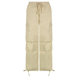 Julia Fox Low Rise Trousers Casual Low Waist Ankle Banded Pants