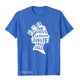 Inspired by Queen's Platinum Jubilee 2022 Elizabeth 70 Years T-shirt round Neck Short Sleeve T-shirt