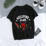 Stranger Things Hellfire Club T Shirt Printed T-Shirt Top Short Sleeve