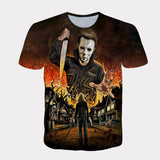 Michael Myers T Shirt Summer Printed Casual round Neck Short Sleeve T-shirt