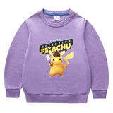 Children Pokemon Pikachu Hoodie Pikachu Children's Long Sleeve