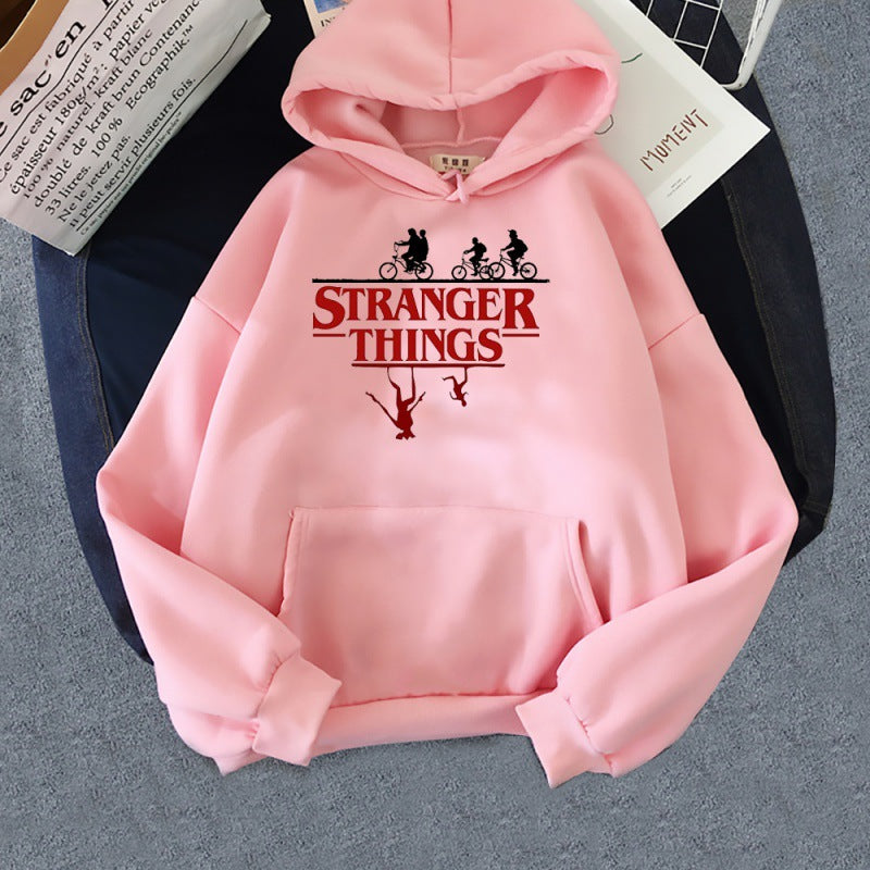 Stranger Things Hoodie Stranger Things Printed Hoodie Fleece Padded Coat Sweatshirt