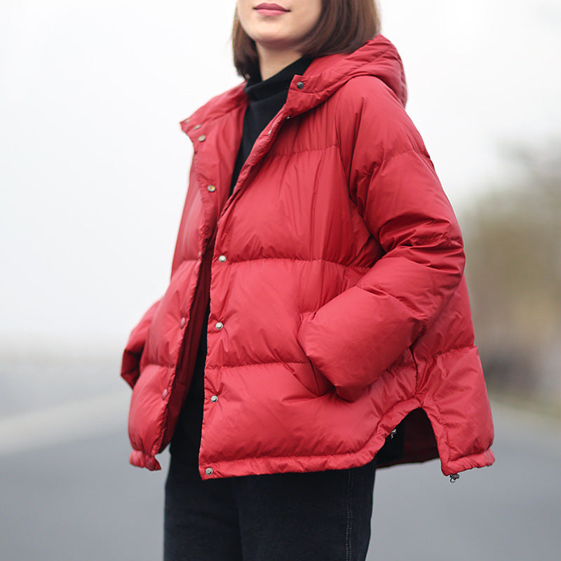 Women Winter Coats Puffer Jacket Down Coat Long Sleeve Hooded Warm Jacket White Duck Down Lightweight Down Jacket
