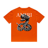 Amiri T Shirt Printed Casual Hip Hop round Neck Short Sleeve T-shirt