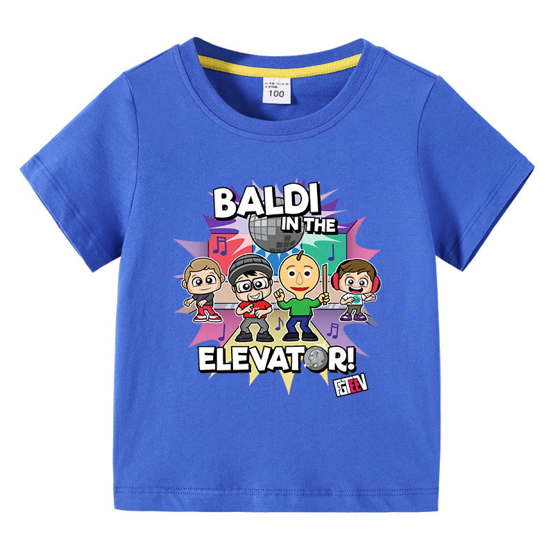 Fgteev T Shirt Children's Summer Short Sleeve Solid Color Half Sleeve Thin T-shirt Top