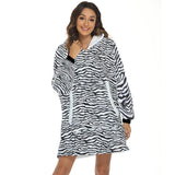 Hoodies Blankets Koala Pattern Hooded Suede Casual Lazy Blanket