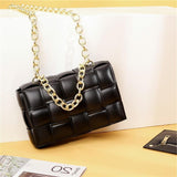 Sling Bags Autumn and Winter Chains Satchel Woven Shoulder Bag