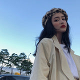 Leopard Fur Hat Beret Vintage Painter Hat
