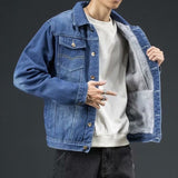 Men Denim Jacket Autumn and Winter Men's Coat Loose Jacket