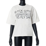 Maddy Euphoria Outfits Women's Spring Loose Letter Print Sports Casual Top