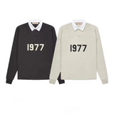 Fear of God Essentials 1977 Rugby Wheat Sweater Fog Printed Casual Loose