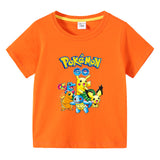 Children Pokemon Pikachu T Shirt Summer Cotton Short Sleeve T-shirt