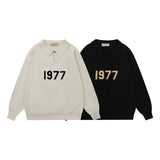 Feel of God Essentials 1977 Knit Polo Men's and Women's Knitted Polo Collar Knitted Sweater