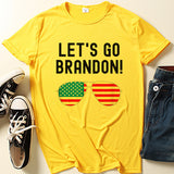 Let'S Go Brandon T Shirt English Letter Pattern Short Sleeve T-Shirt
