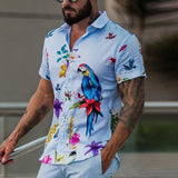Men Hawaii Shirts Summer Men's Short Sleeve