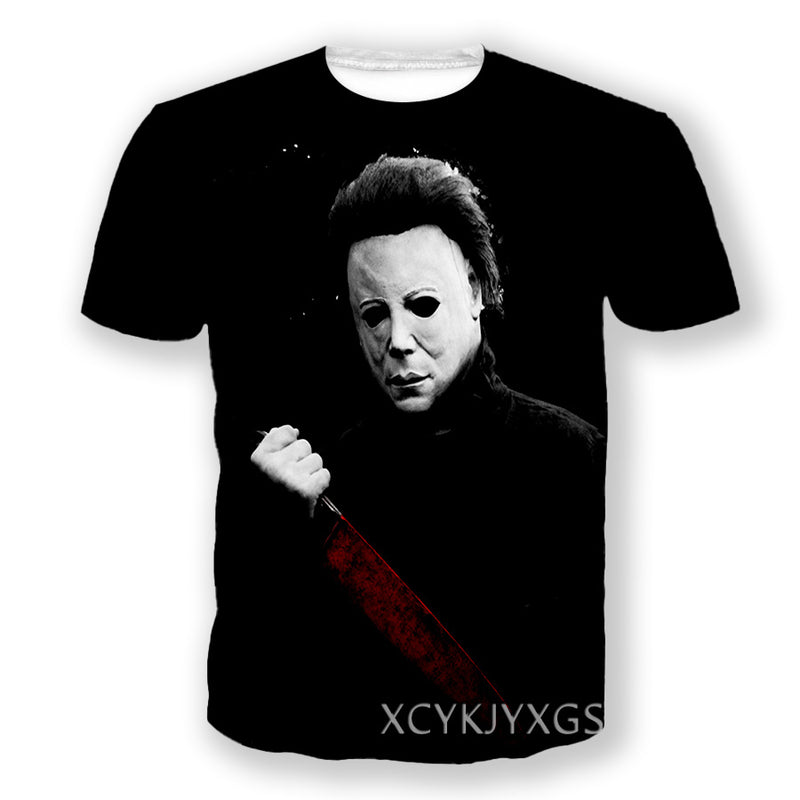 Michael Myers T Shirt Summer Printed round Neck Men's Short Sleeve