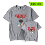 Hellfire Club Shirt Stranger Things Summer Print Pattern Casual round Neck Short Sleeves