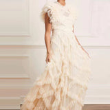 Lady Gaga Dress Vintage Court Style Flounce Stitching Dress