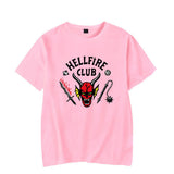 Hellfire Club Shirt Stranger Things Loose round Neck Short Sleeve T-shirt