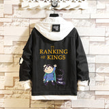 Comic Denim Jacket Hooded Men's and Women's Coats Top