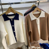 Preppy Aesthetic Sweater Sweater Women's Autumn Ancient Loose Knitted