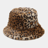 Leopard Fur Hat Autumn and Winter Sun Hat