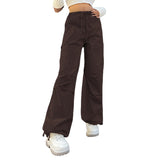 Julia Fox Low Rise Trousers Casual Low Waist Ankle Banded Pants