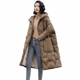 Women Winter Coats Puffer Jacket Down Coat Winter Loose Down Jacket Hooded Warm Duck Down Coat