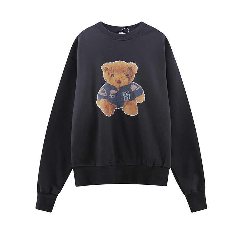 We11 Done Sweatshirts Teddy Bear Pattern for Men and Women