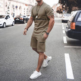 Fear of God Fog T Shirt Essentials Double Line Casual Sports Short Sleeve Shorts Suit